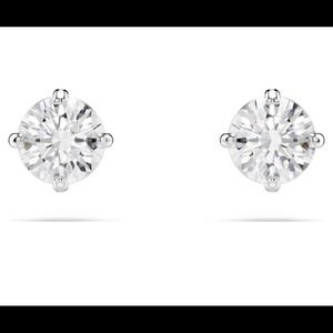 Swarovski attract stud rhodium finish earrings like new